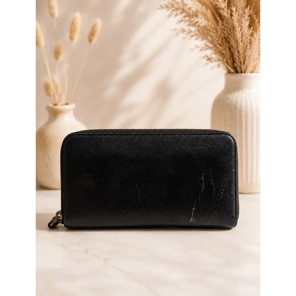 Prada Saffiano Leather Zip-Around Long Wallet